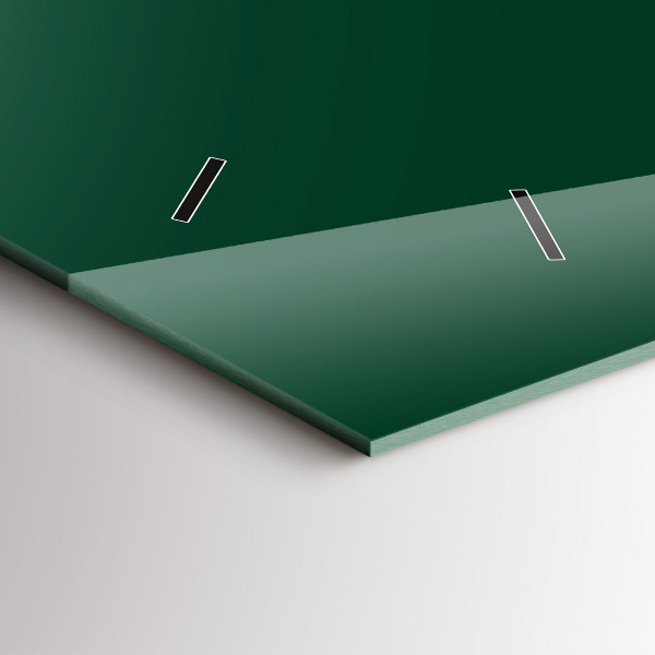 Ceas orizontale de perete din sticlă Culoare verde sticla