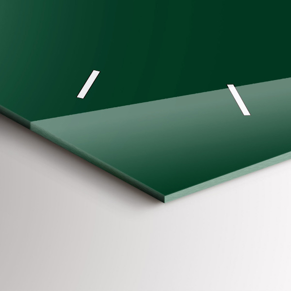 Ceas orizontale de perete din sticlă Culoare verde sticla