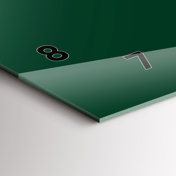 Ceas orizontale de perete din sticlă Culoare verde sticla