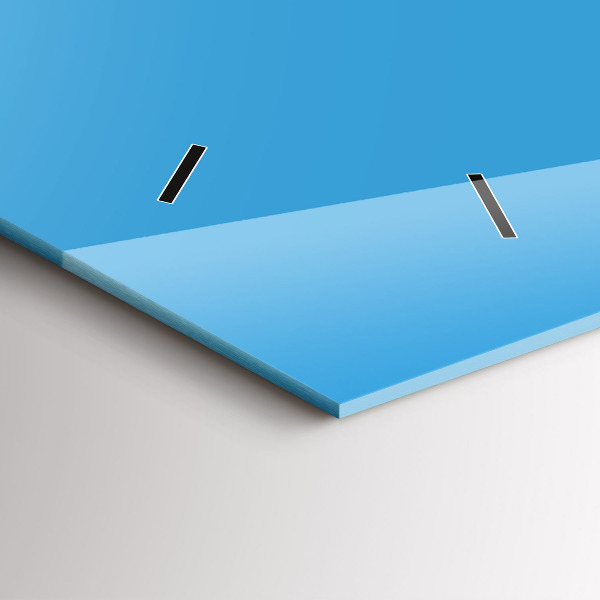 Ceas orizontale de perete din sticlă Culoare albastru