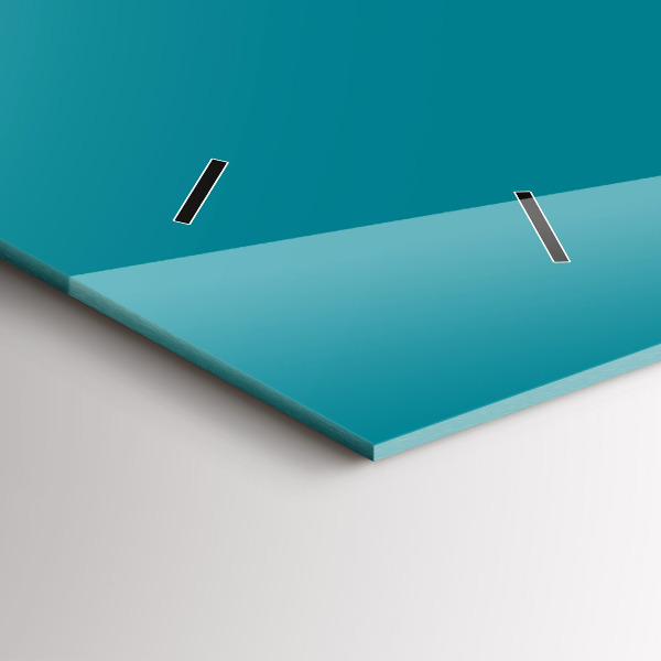 Ceas orizontale de perete din sticlă Culoarea mării