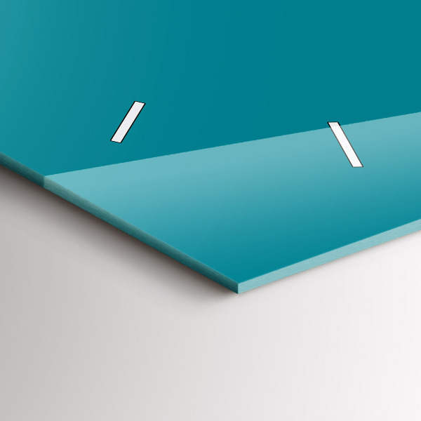 Ceas orizontale de perete din sticlă Culoarea mării