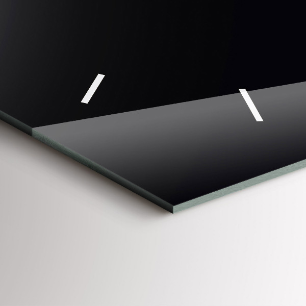 Ceas orizontale de perete din sticlă Culoare: negru