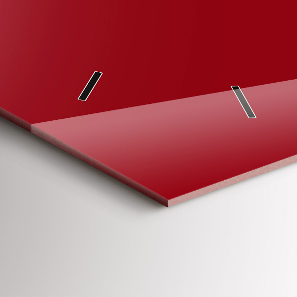 Ceas orizontale de perete din sticlă Culoare roșu