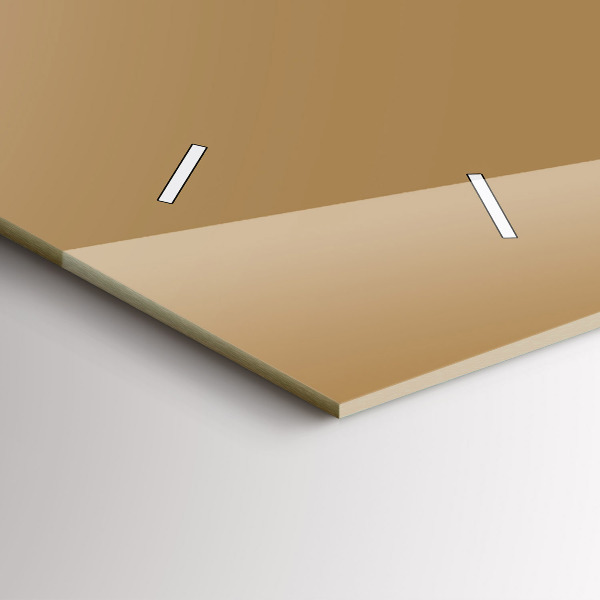 Ceas orizontale de perete din sticlă Culoare bej închis