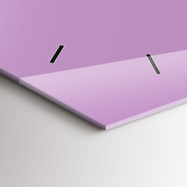 Ceas orizontale de perete din sticlă Culoare liliac