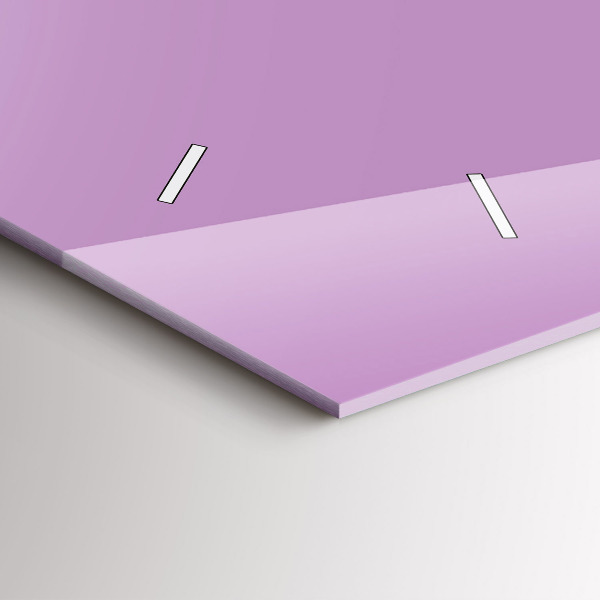 Ceas orizontale de perete din sticlă Culoare liliac