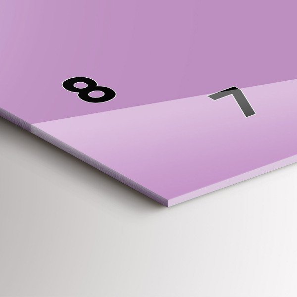 Ceas orizontale de perete din sticlă Culoare liliac