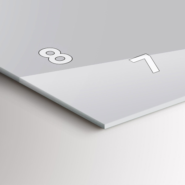 Ceas orizontale de perete din sticlă Culoare gri deschis