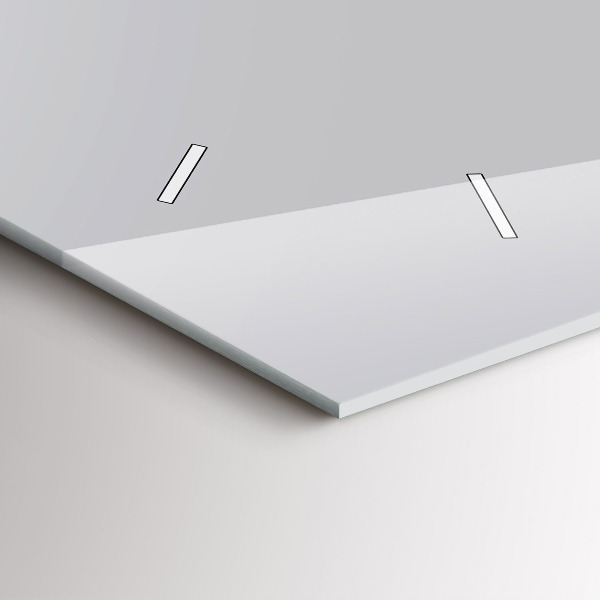 Ceas orizontale de perete din sticlă Culoare gri deschis