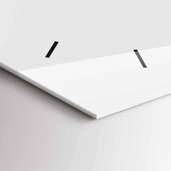 Ceas orizontale de perete din sticlă Culoare alb închis