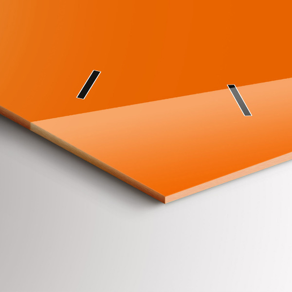 Ceas orizontale de perete din sticlă Culoare portocalie