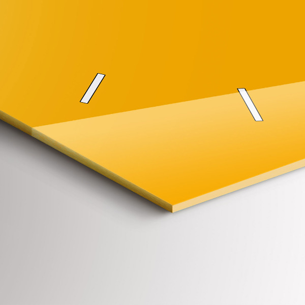 Ceas orizontale de perete din sticlă Culoare: galben-auriu