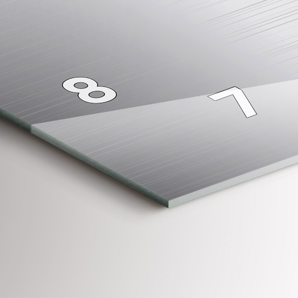 Ceas orizontale de perete din sticlă Model argintiu