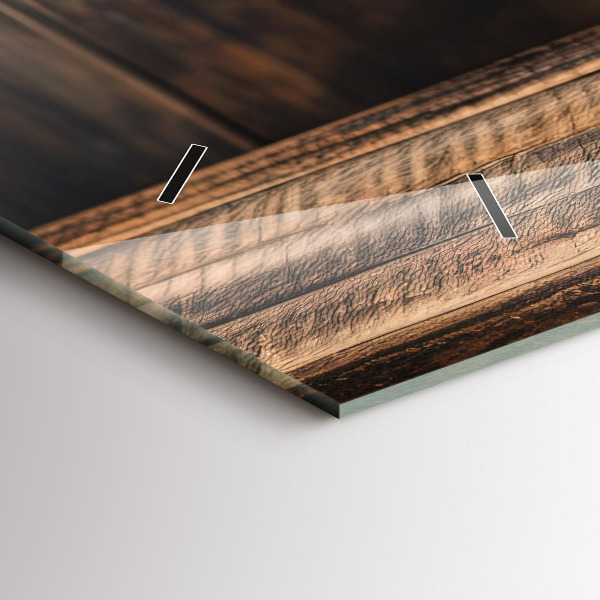 Ceas orizontale de perete din sticlă O cană de cafea