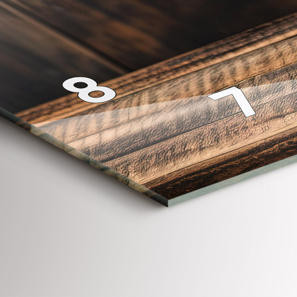 Ceas orizontale de perete din sticlă O cană de cafea