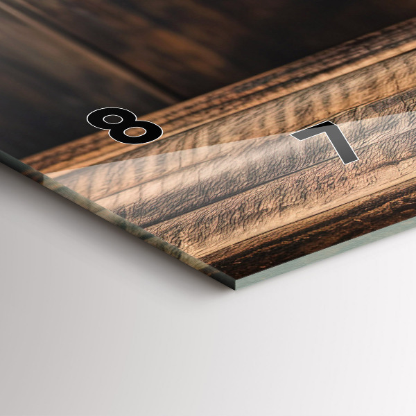 Ceas orizontale de perete din sticlă O cană de cafea