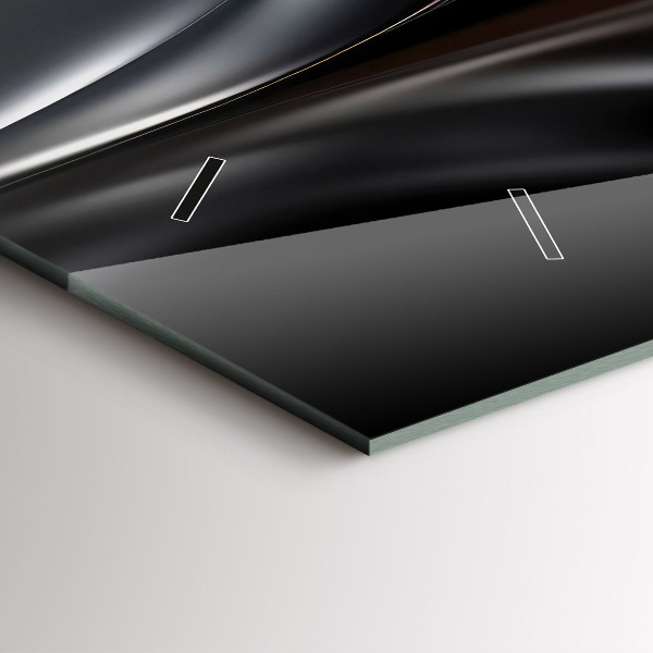 Ceas orizontale de perete din sticlă Abstracția