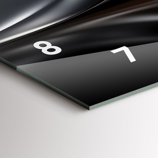 Ceas orizontale de perete din sticlă Abstracția