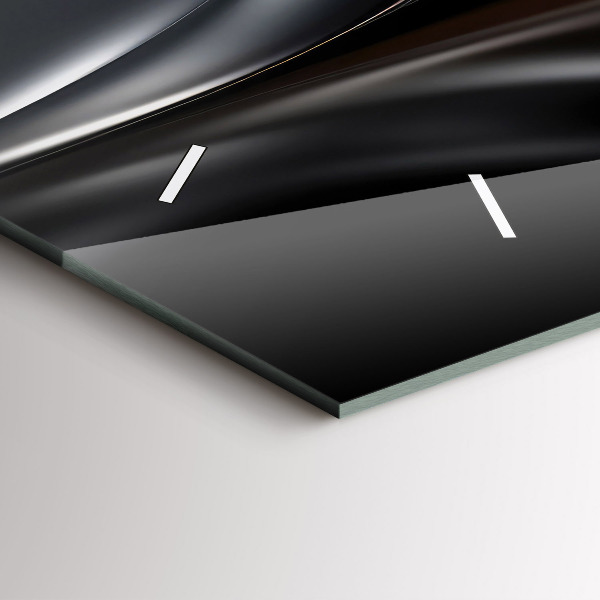 Ceas orizontale de perete din sticlă Abstracția