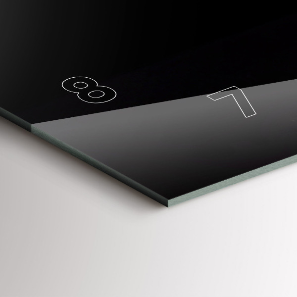 Ceas orizontale de perete din sticlă O ceașcă de cafea