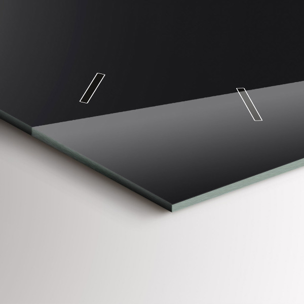 Ceas orizontale de perete din sticlă Fazele lunii