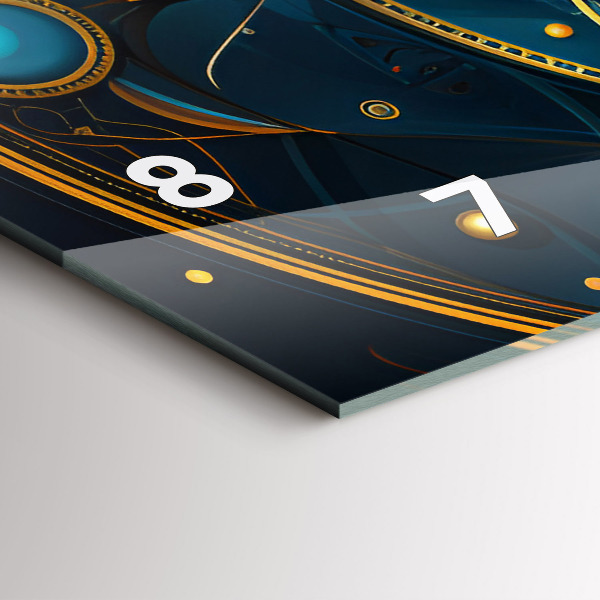 Ceas orizontale de perete din sticlă Ceas horoscop