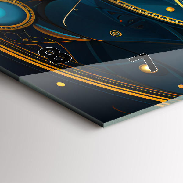 Ceas orizontale de perete din sticlă Ceas horoscop