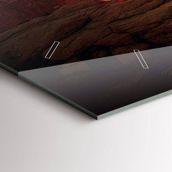 Ceas orizontale de perete din sticlă Marele Canion Arizona