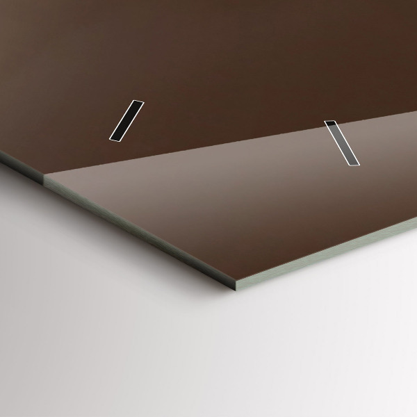 Ceas orizontale de perete din sticlă Quad în deșert