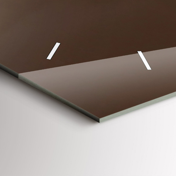 Ceas orizontale de perete din sticlă Quad în deșert