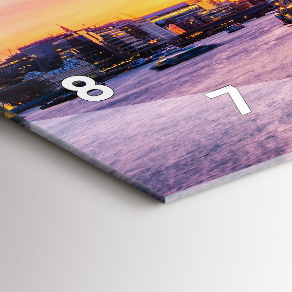 Ceas orizontale de perete din sticlă Vedere a Londrei