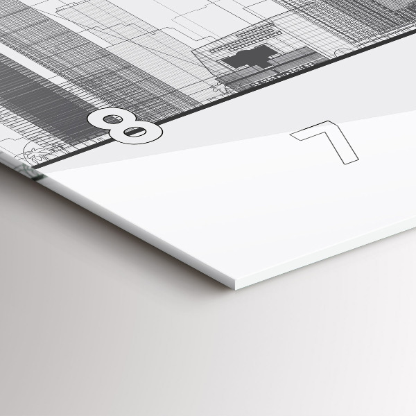 Ceas orizontale de perete din sticlă Panorama San Francisco