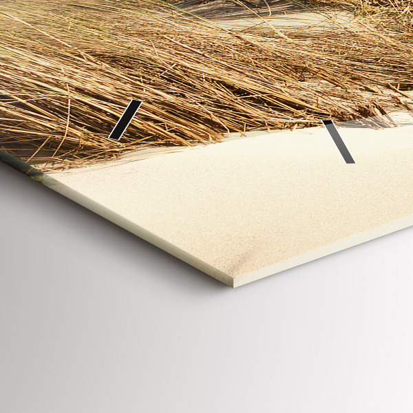 Ceas orizontale de perete din sticlă Vedere la plajă