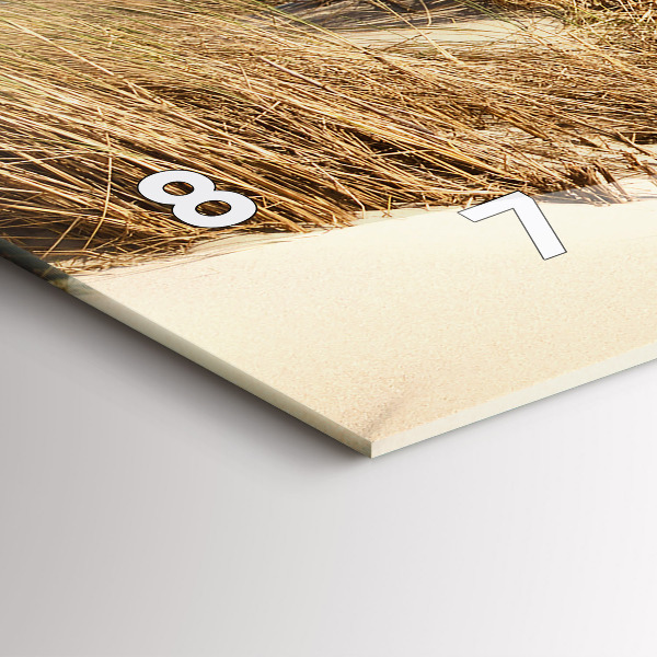 Ceas orizontale de perete din sticlă Vedere la plajă