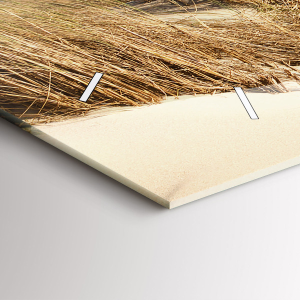 Ceas orizontale de perete din sticlă Vedere la plajă