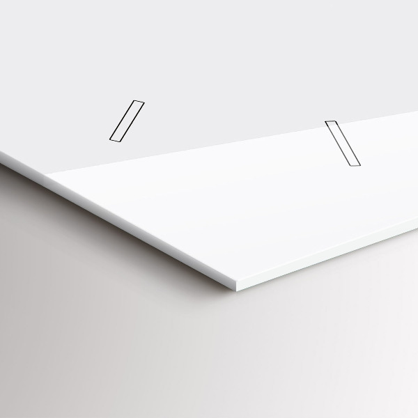 Ceas orizontale de perete din sticlă Abstracția ochiului uman