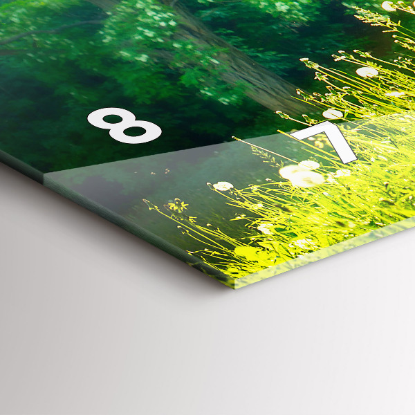 Ceas orizontale de perete din sticlă Natura de primăvară