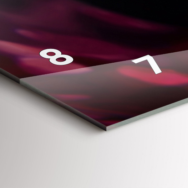 Ceas orizontale de perete din sticlă Vin