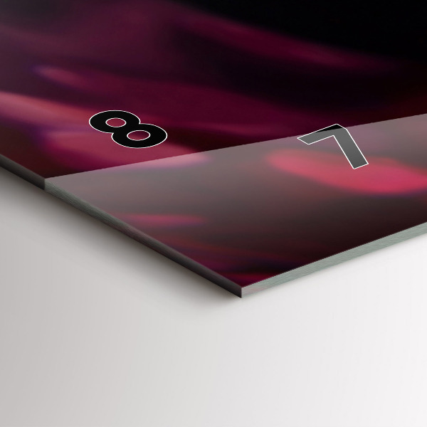 Ceas orizontale de perete din sticlă Vin