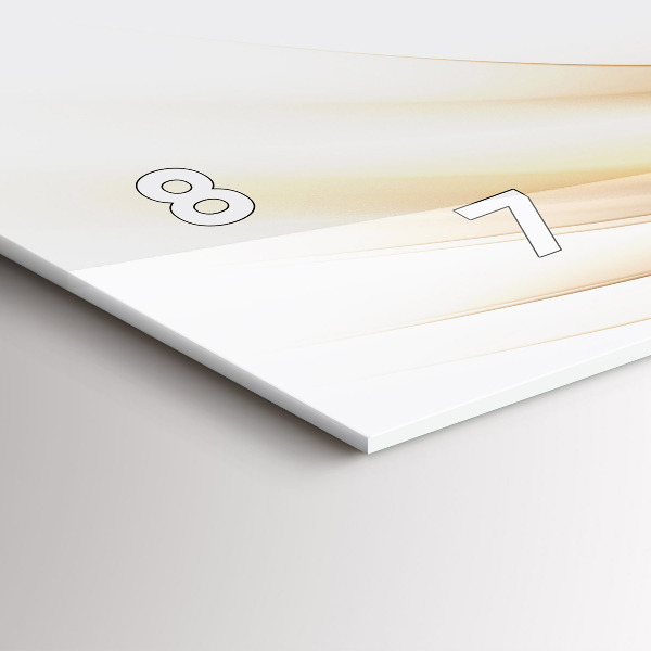 Ceas orizontale de perete din sticlă Abstracția aurie