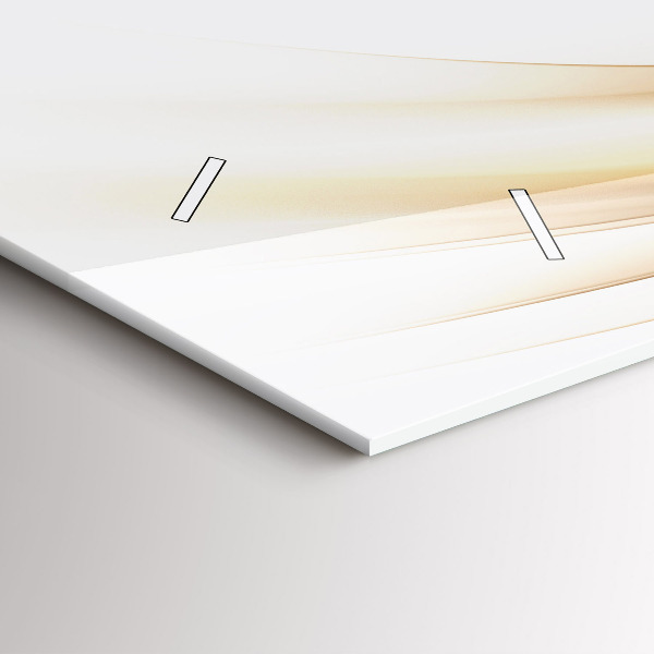 Ceas orizontale de perete din sticlă Abstracția aurie