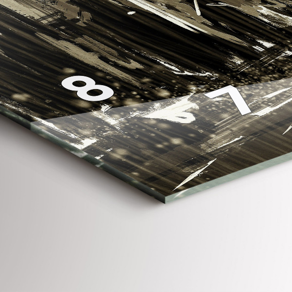 Ceas orizontale de perete din sticlă Femeie într-o noapte ploioasă