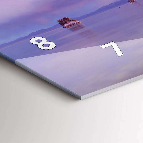 Ceas orizontale de perete din sticlă Răsărit din California