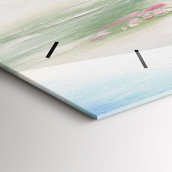 Ceas orizontale de perete din sticlă Mozaic de copac