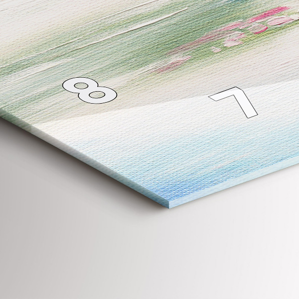 Ceas orizontale de perete din sticlă Mozaic de copac