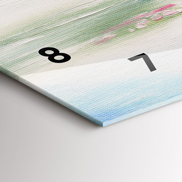 Ceas orizontale de perete din sticlă Mozaic de copac