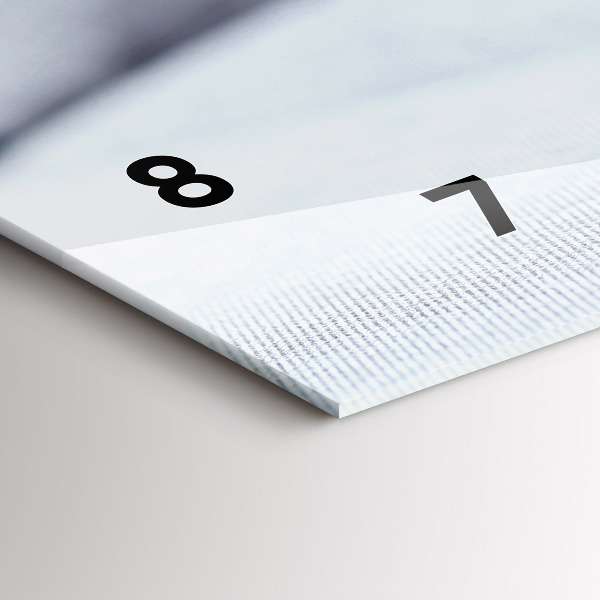 Ceas orizontale de perete din sticlă Pisica pe canapea