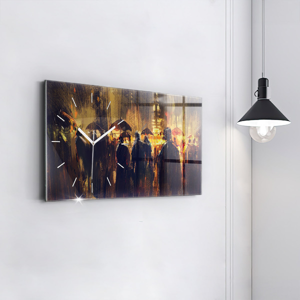 Ceas orizontale de perete din sticlă Impresionismul în artă Rynek