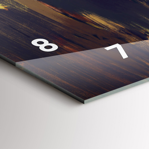 Ceas orizontale de perete din sticlă Impresionismul în artă Rynek